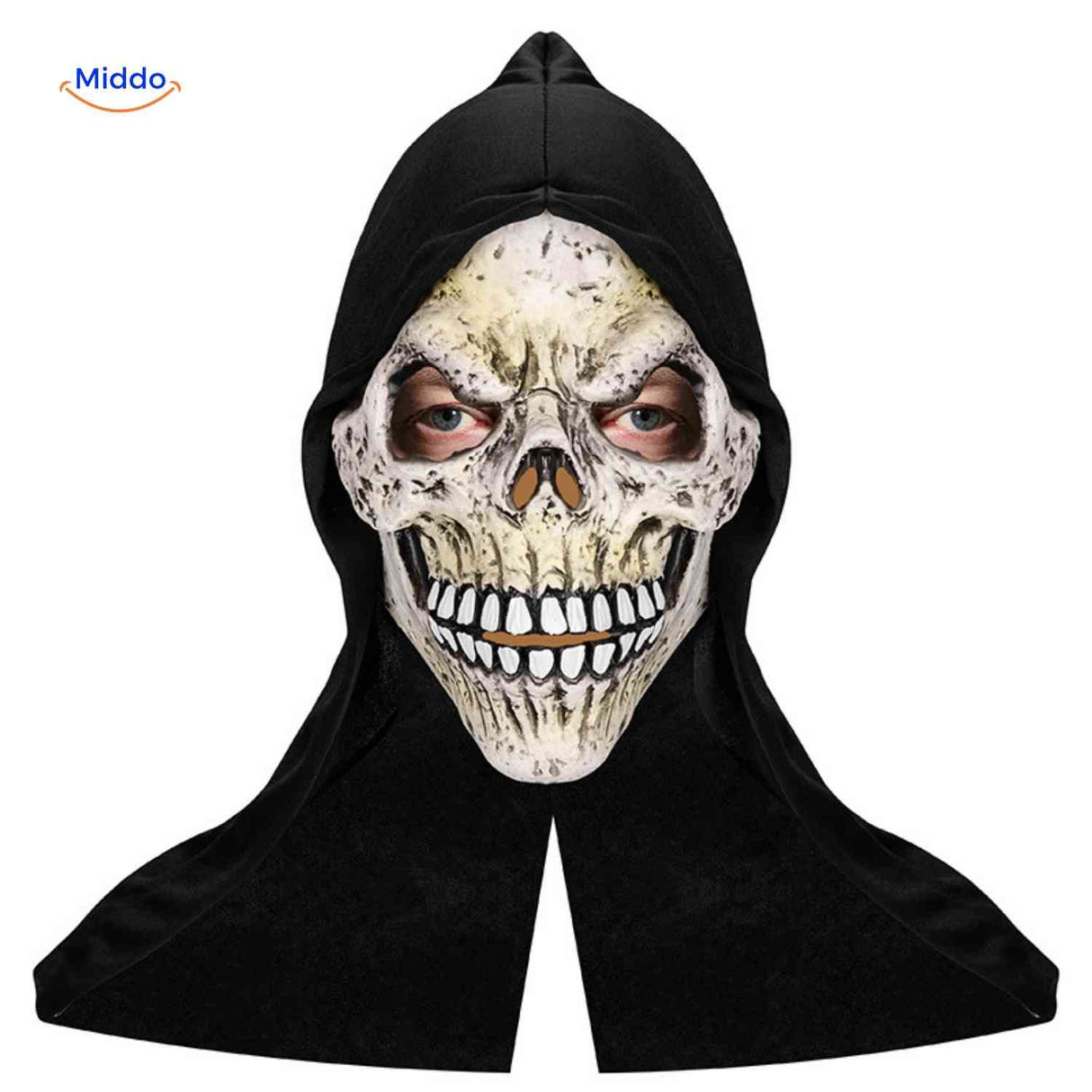 masque crâne sinistre halloween, design horrifique très réaliste