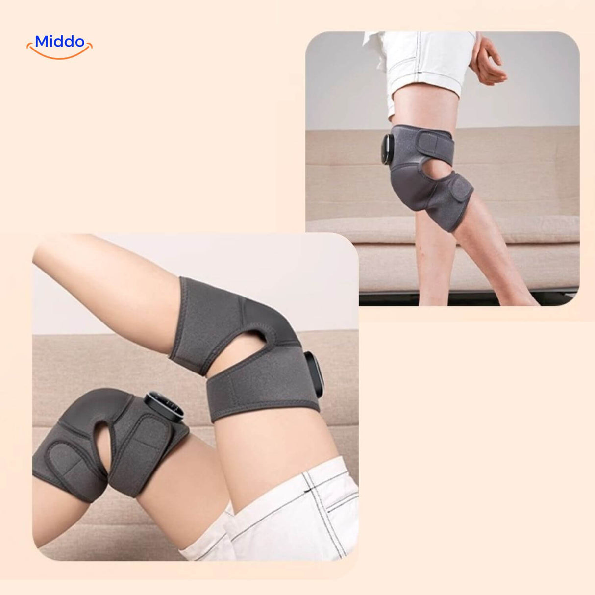 massage genou portable combinant chaleur et vibration pour une thérapie complète