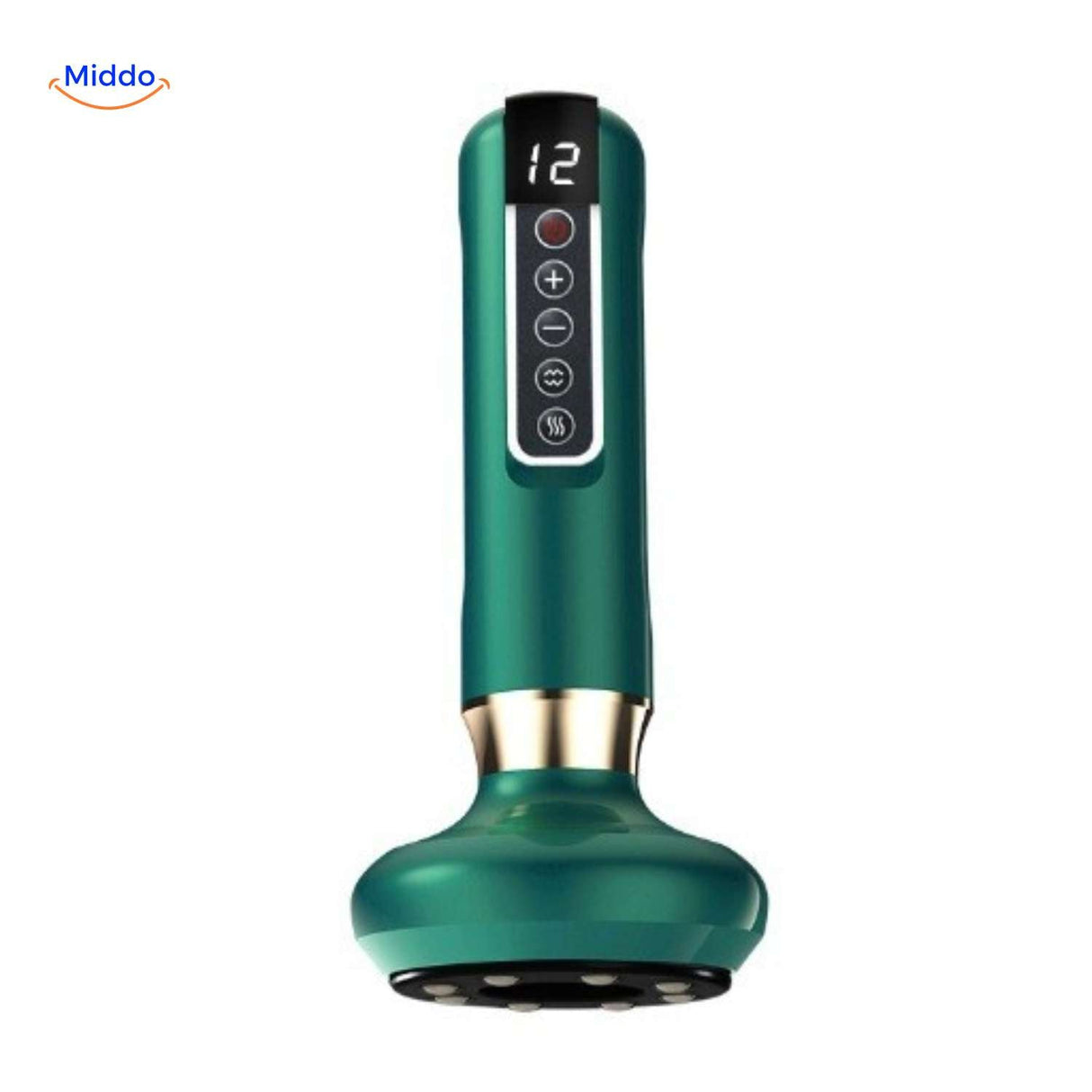 masseur cupping gris avec intensité de vibration réglable pour massage en profondeur