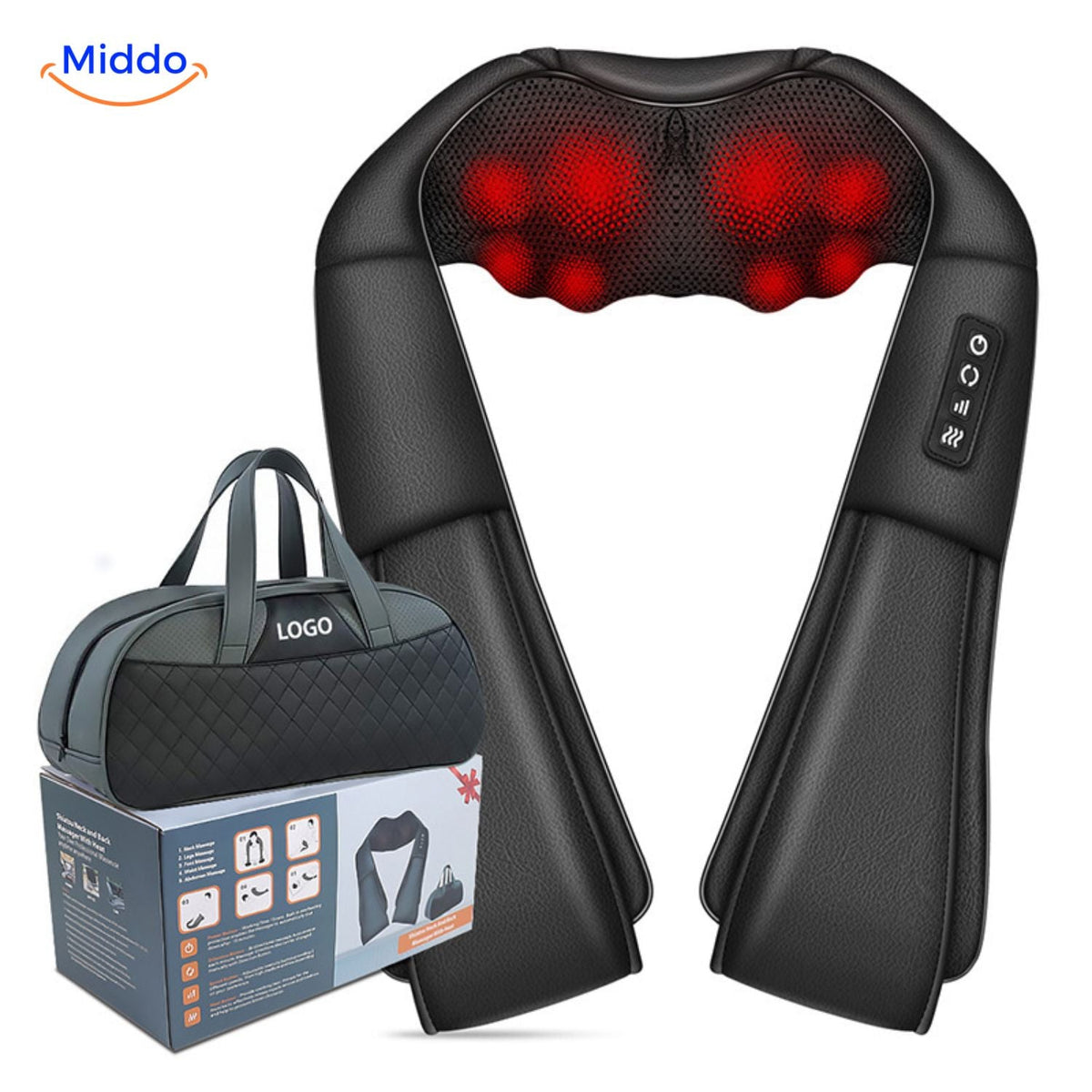 masseur cervical portable pour la nuque et les épaules avec fonction chaleur
