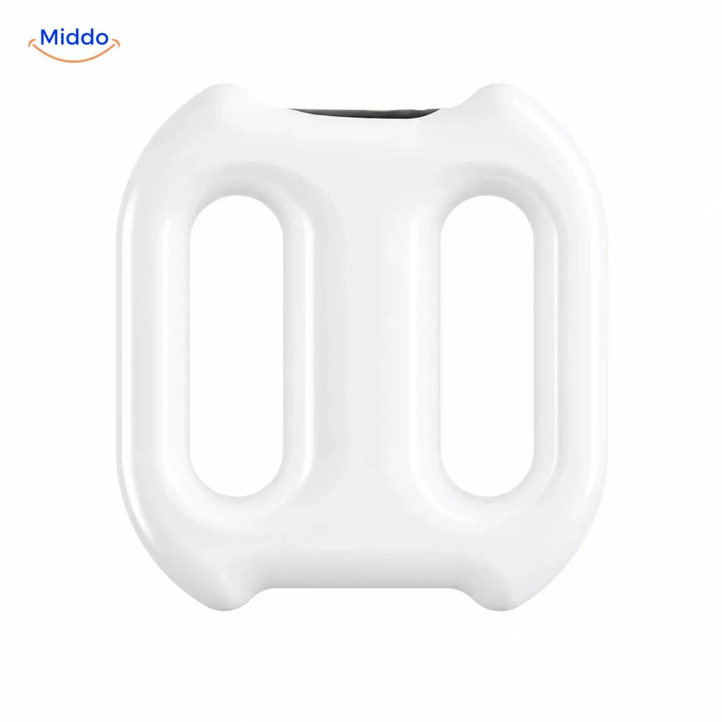 FlexiRing appareil de massage sans fil: modèle blanc vu de face sur fond blanc.