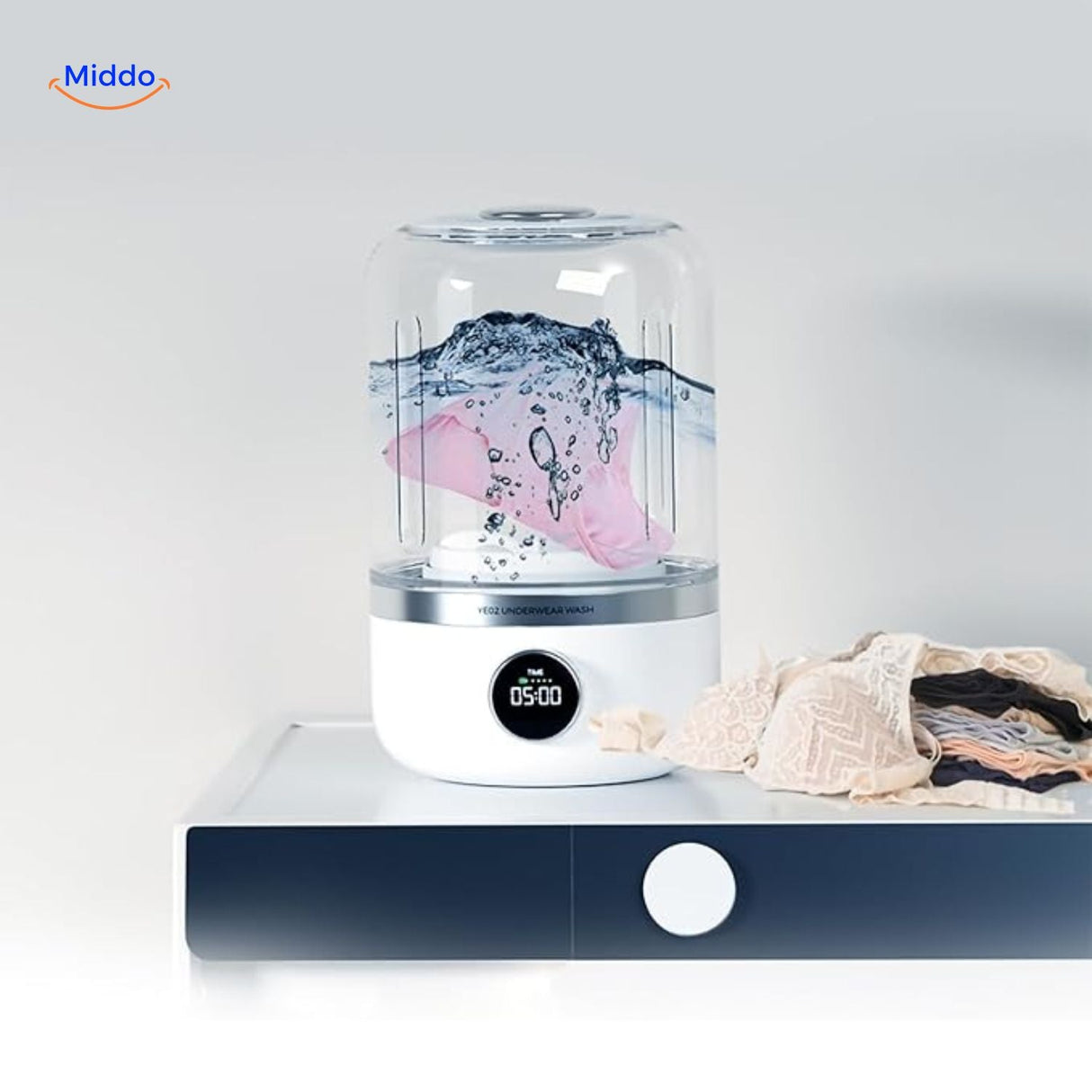mini lave-linge reproduit le mouvement du lavage main pour un nettoyage efficace