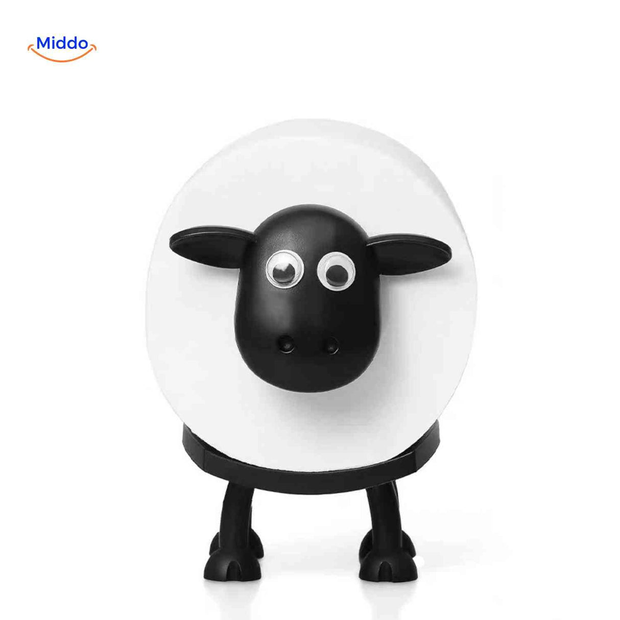porte-rouleau wc mouton noir au design original et mignon, idéal pour les toilettes modernes