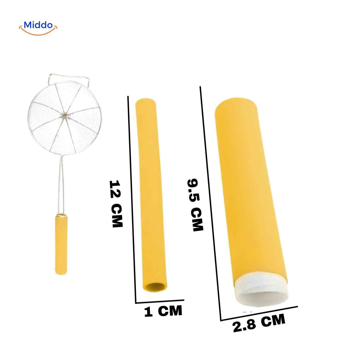 protège-poignée en silicone jaune taille 12 cm pour petits manches de casserole