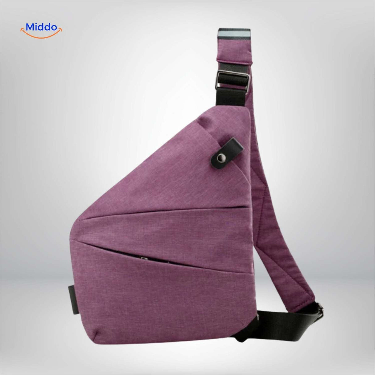 sac bandouliere lilas compact et reglable sac de poitrine unisexe