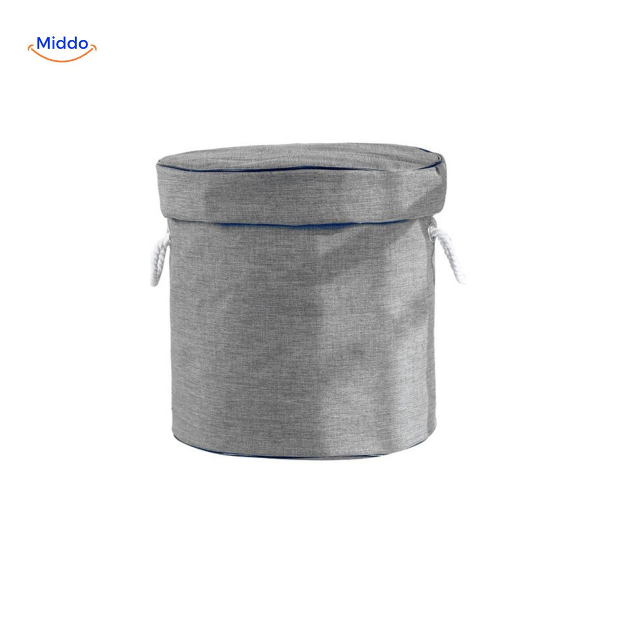 sac zippé rangement jouets gris au design de base sans motif, sobre et pratique