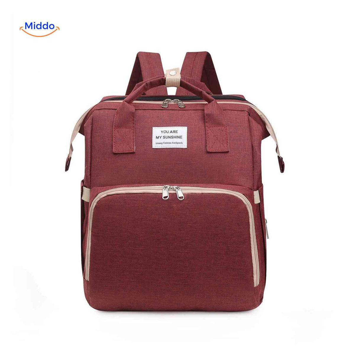 sac à langer rouge avec grande capacité de rangement pour tous les essentiels bébé
