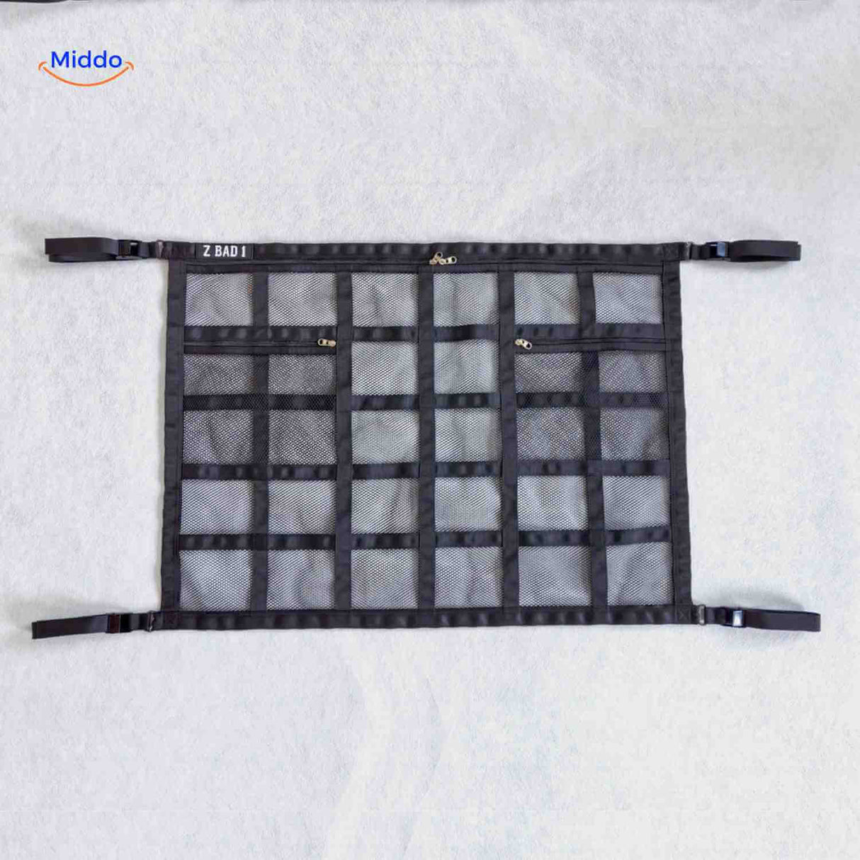 sac de rangement voiture avec multi-poches et fixation par boucles, gain de place optimal
