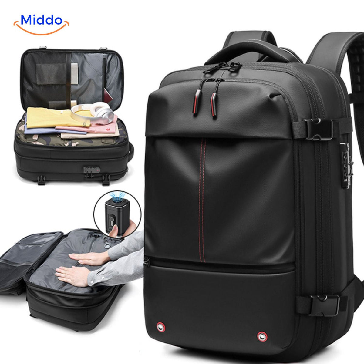 sac de rangement sous vide VacuPro multifonctionnel avec compression pour les voyages