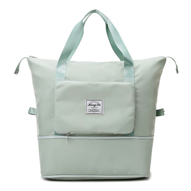 sac de voyage étanche et extensible grande capacité en coloris vert clair