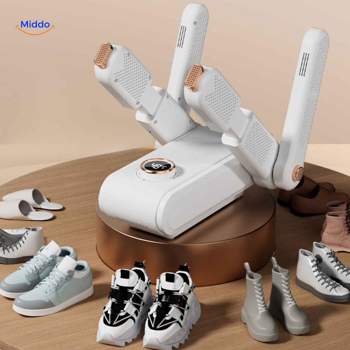 sèche-chaussures multifonction compatible avec tous les types de chaussures