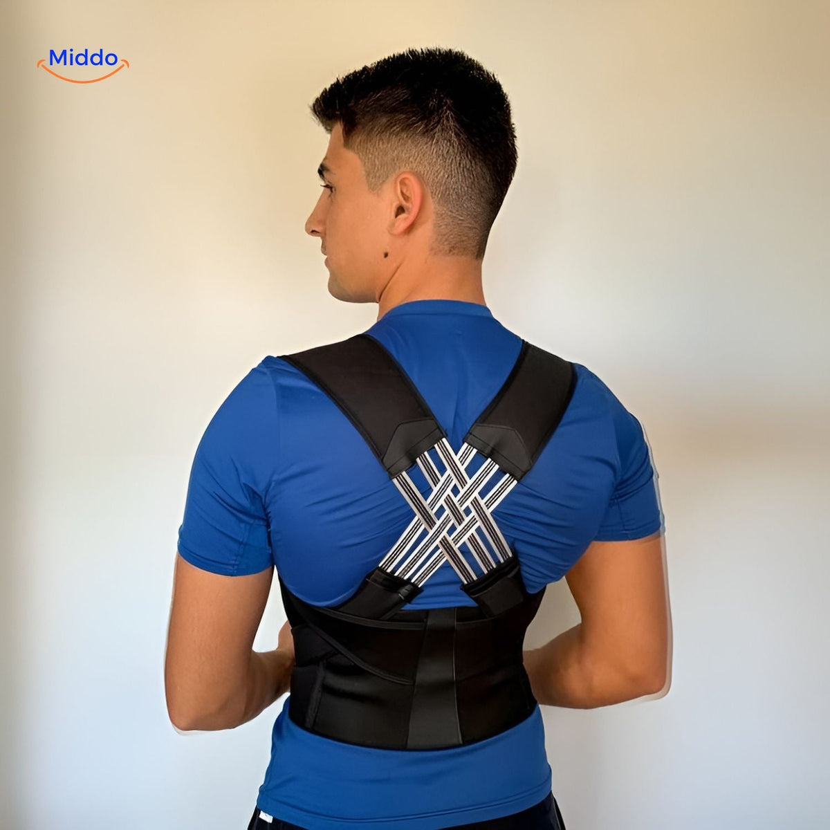 soutien dorsal réglable postura, correcteur de posture ergonomique porté au dos