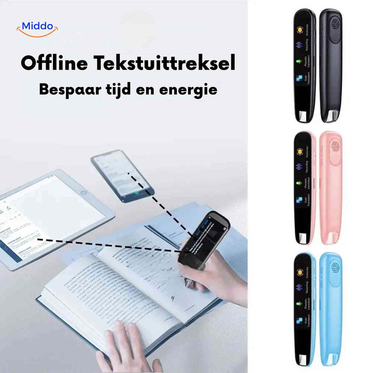 stylo scanner pour extraction de texte hors ligne sur livres et tablettes, sans connexion internet