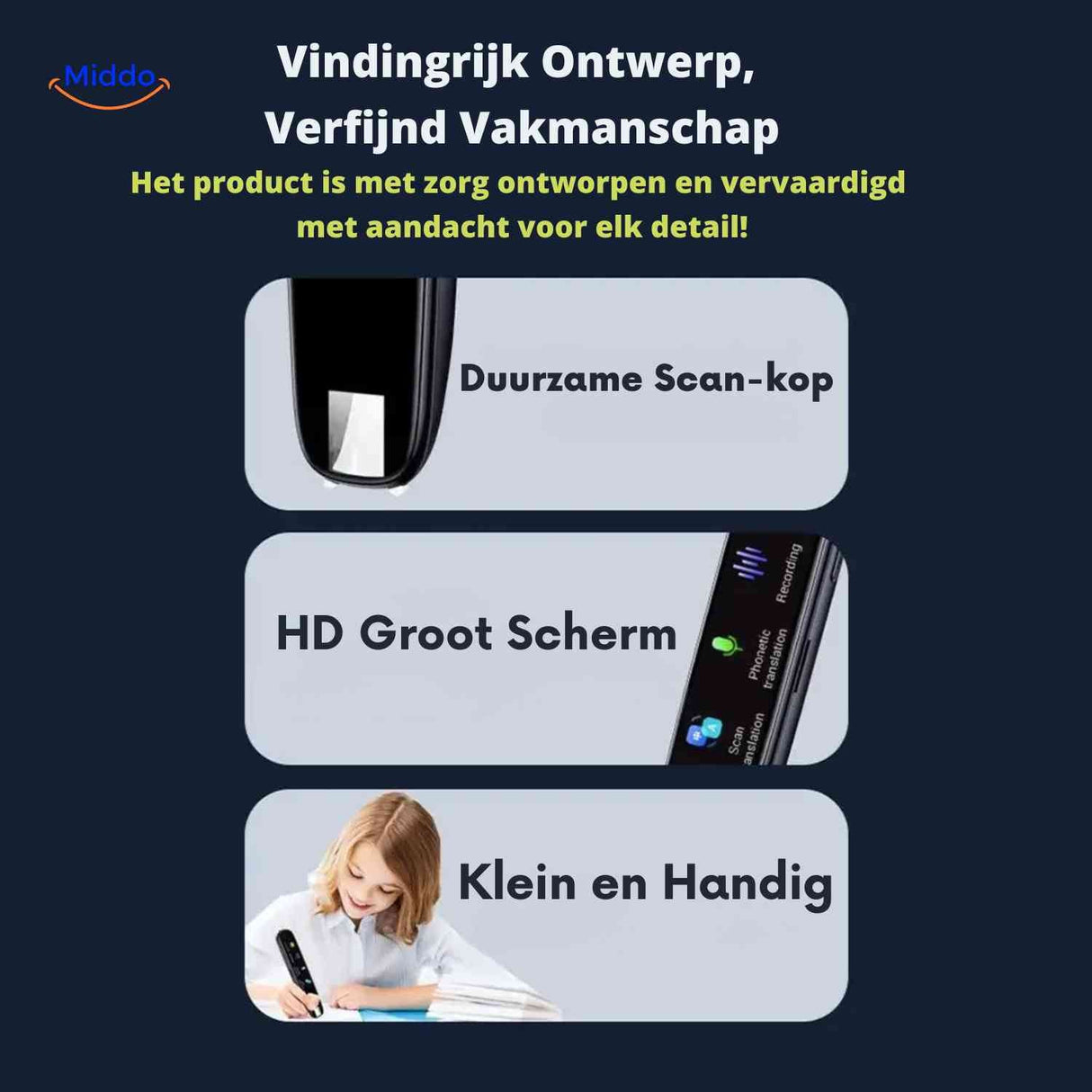 stylo traducteur avec écran hd, design durable et format compact pratique à emporter partout