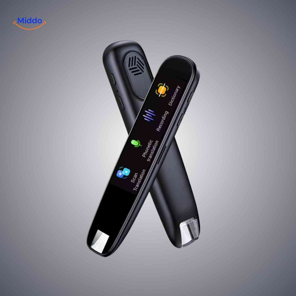 stylo traducteur noir avec fonction scan et traduction instantanée, vue principale