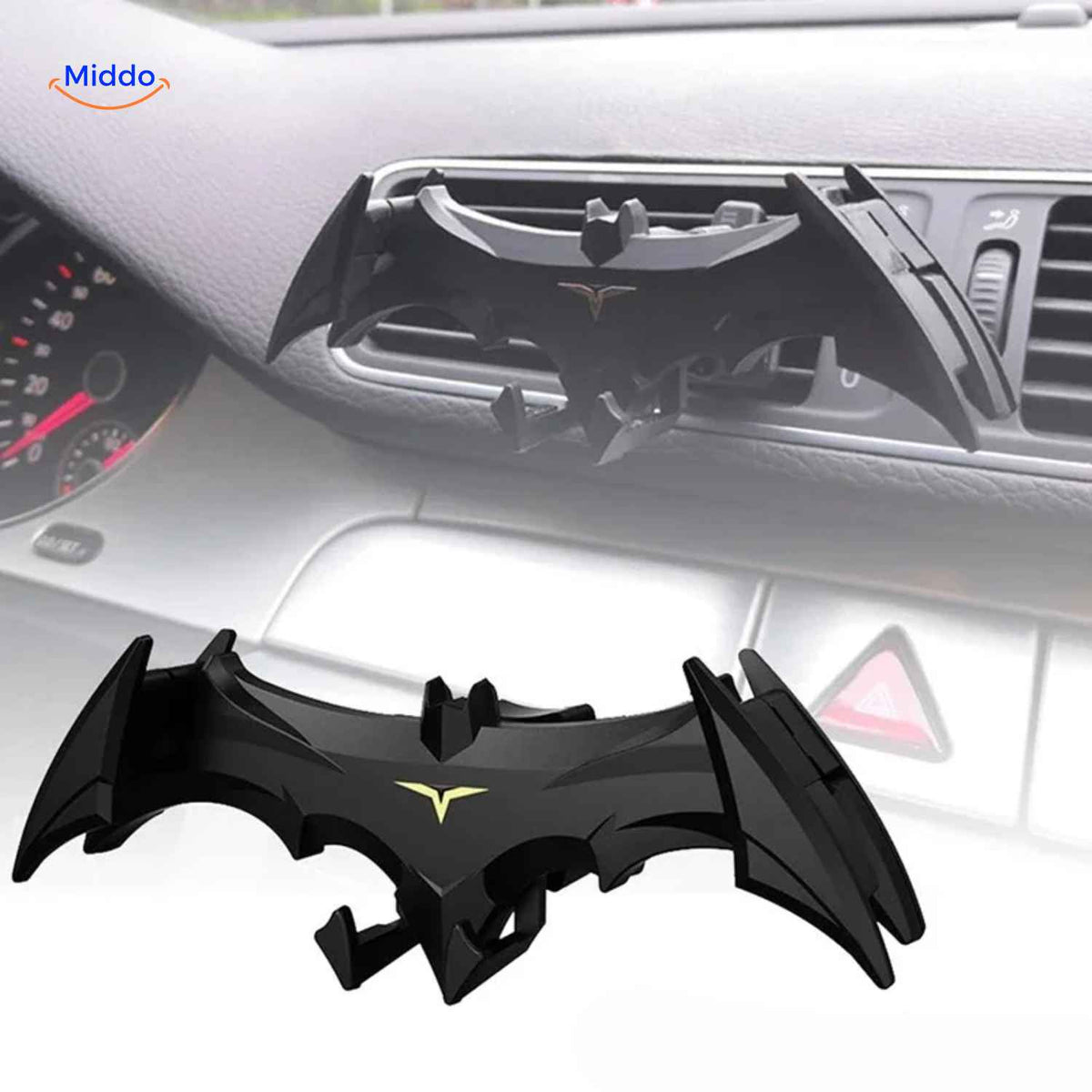 support téléphone voiture avec pince robuste et design compact pour tableau de bord