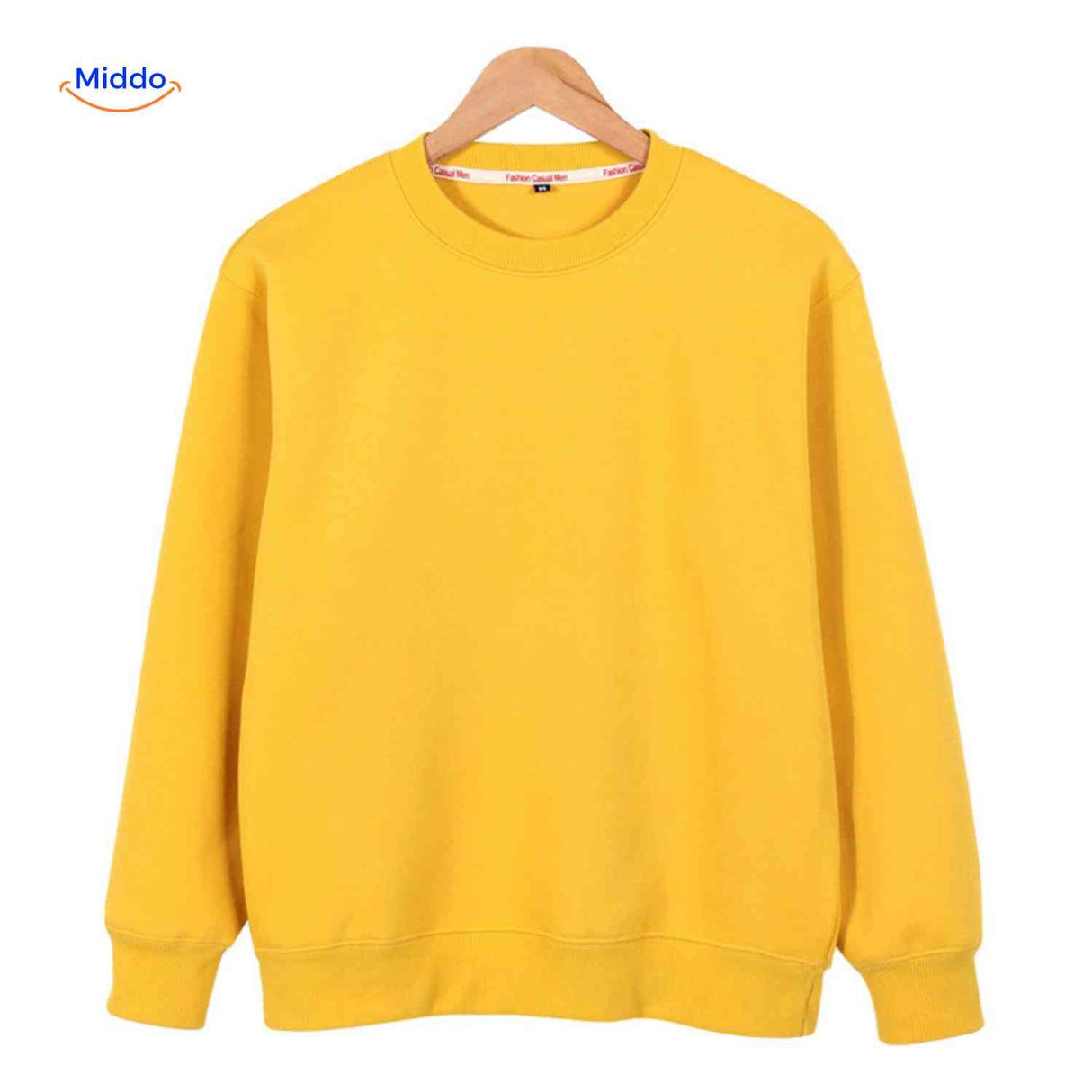 sweat casual sans capuche, style épuré pour un usage quotidien