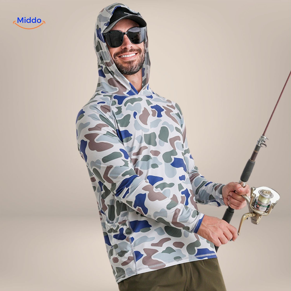 t-shirt protection solaire coloris gris clair, bleu et brun pour une polyvalence en extérieur