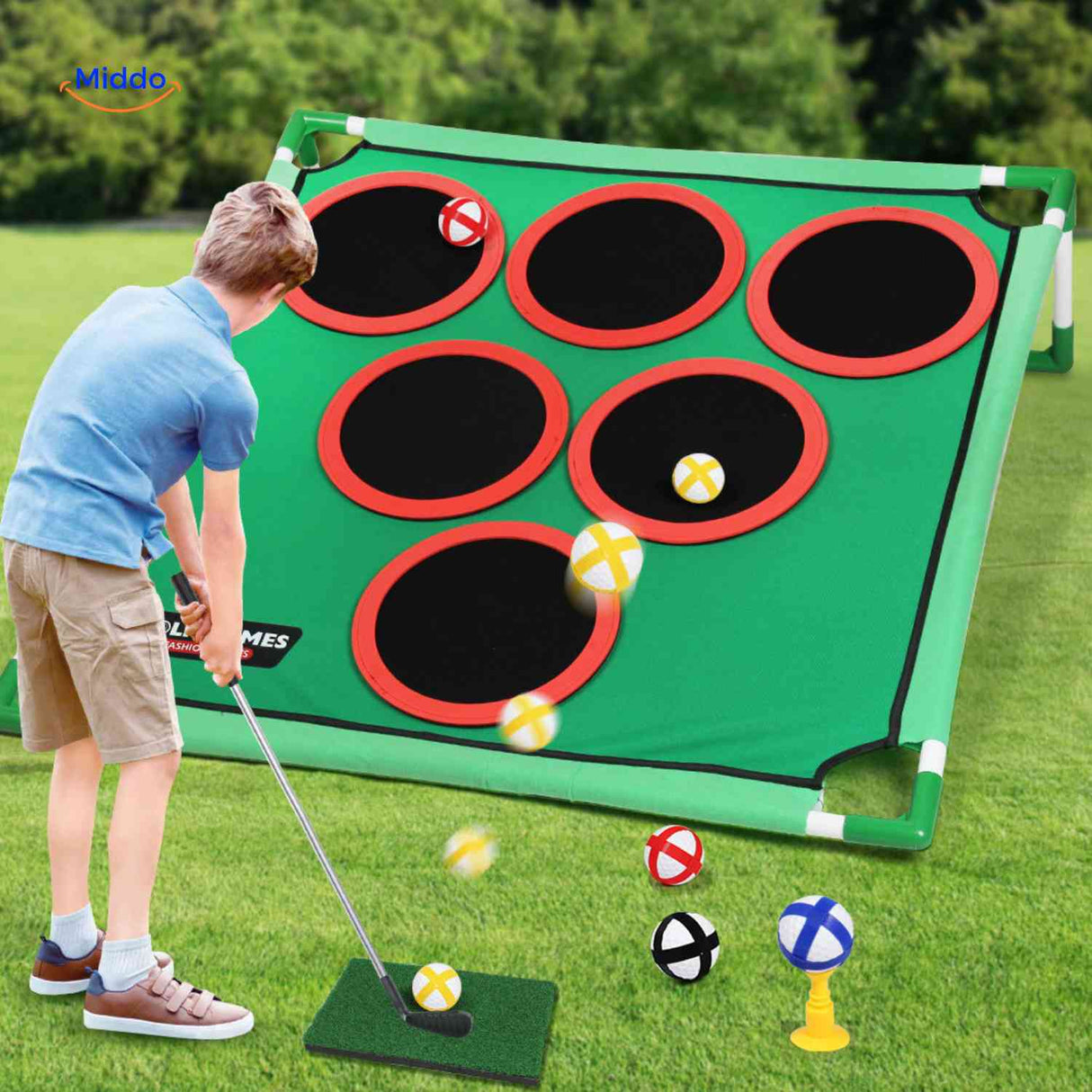 cible verticale du jeu de golf pour pratiquer le chipping en extérieur