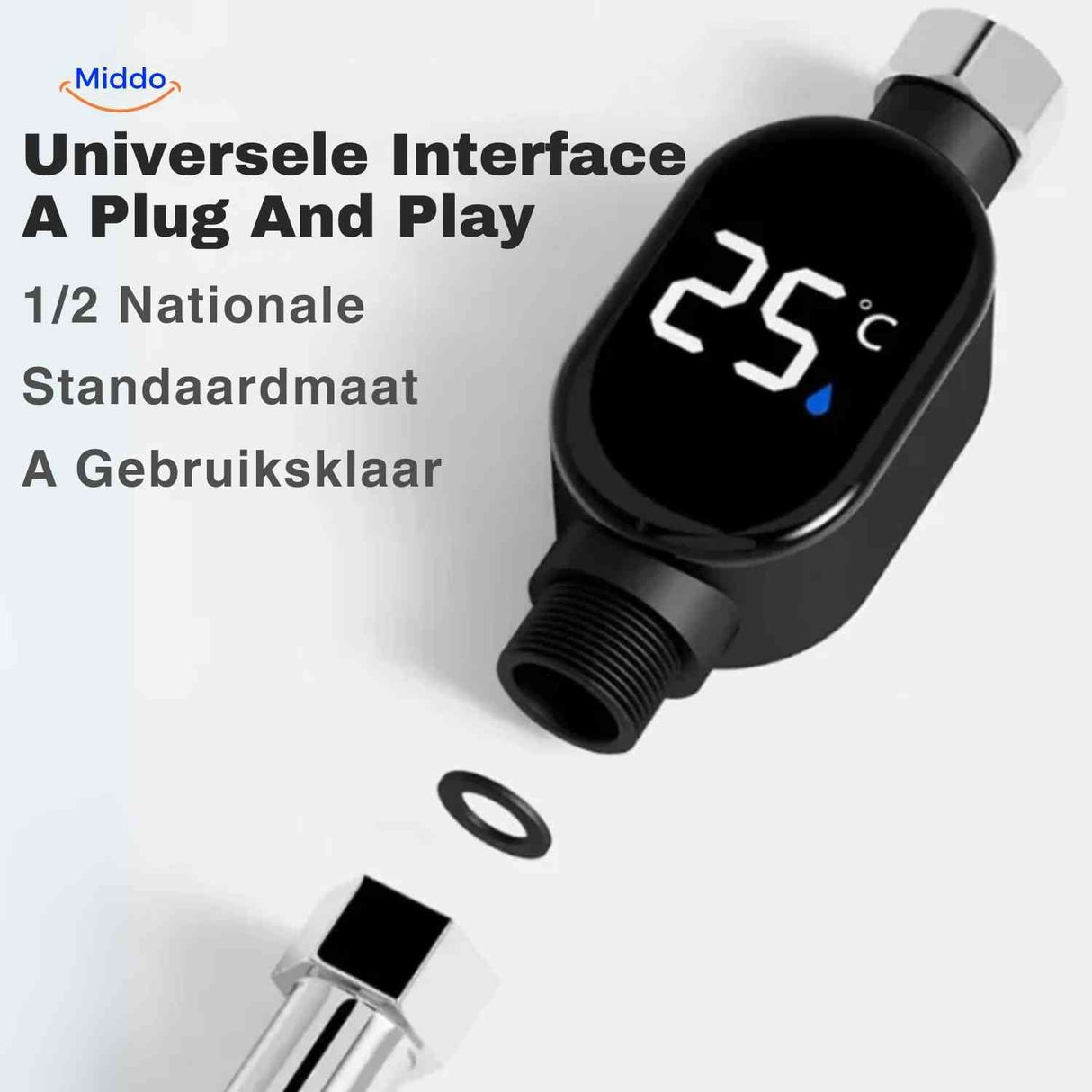 thermomètre de robinet à interface universelle plug-and-play, compatible avec tous les robinets standard