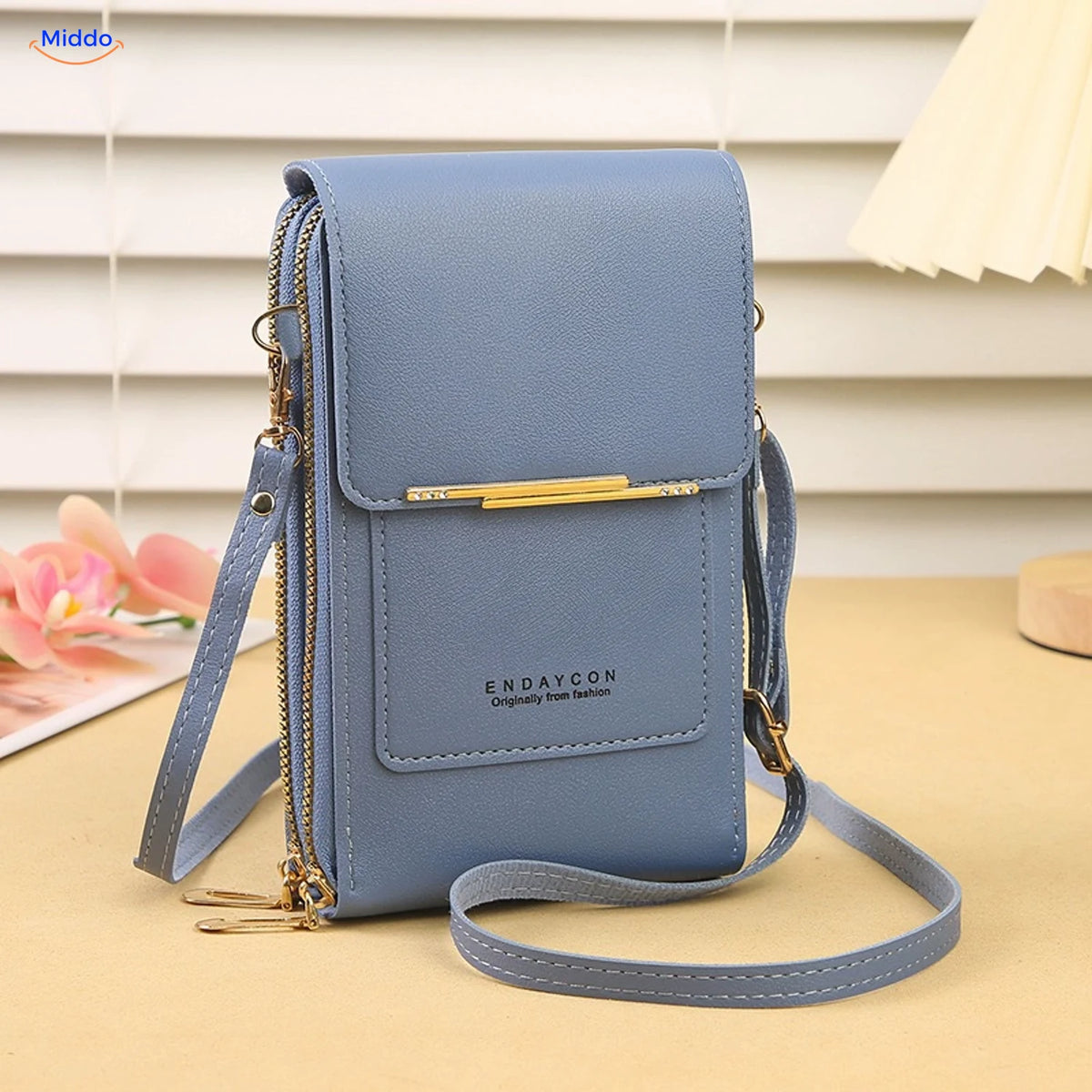 Sac bandoulière téléphone TouchScreenGo, bleu
