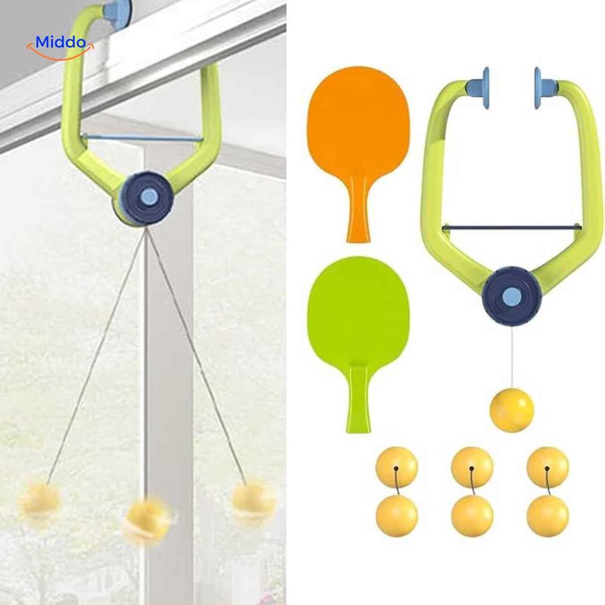 instructions d'installation et d'utilisation du trainer ping-pong suspendu sur porte