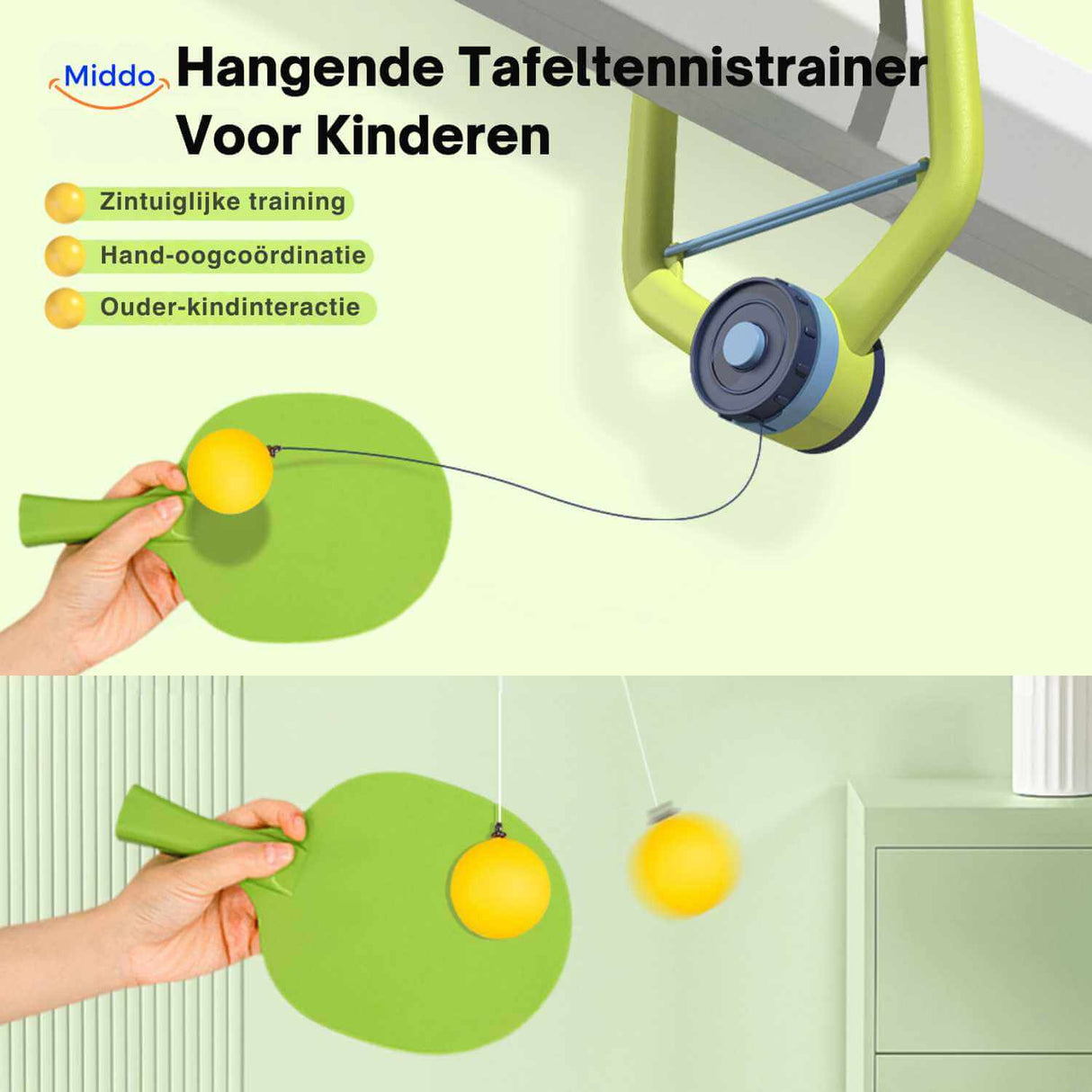 trainer ping-pong suspendu sur porte avec balle pendante, parfait pour les enfants