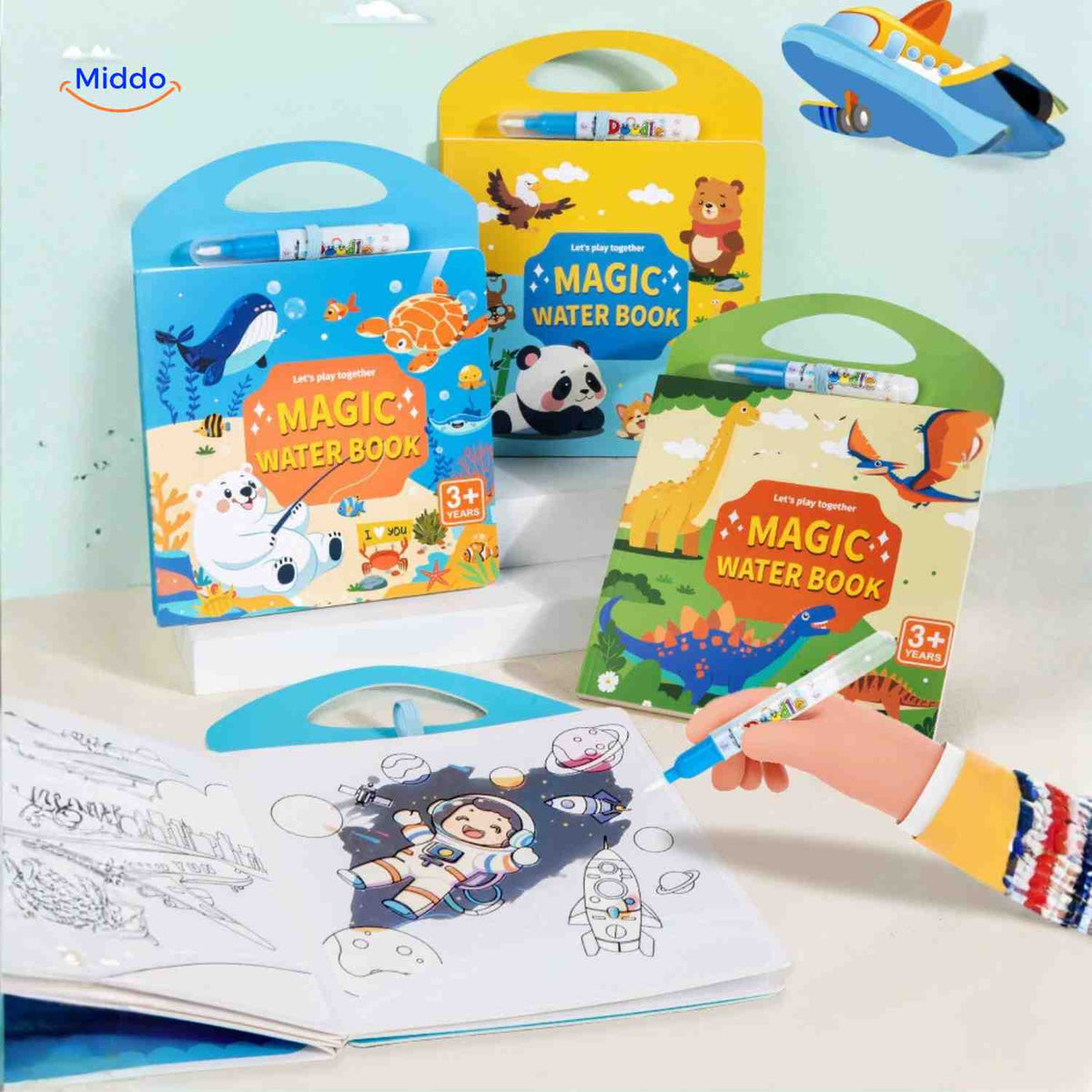 Livre de coloriage AquaDraw à l’eau réutilisable pour enfant, vue 19