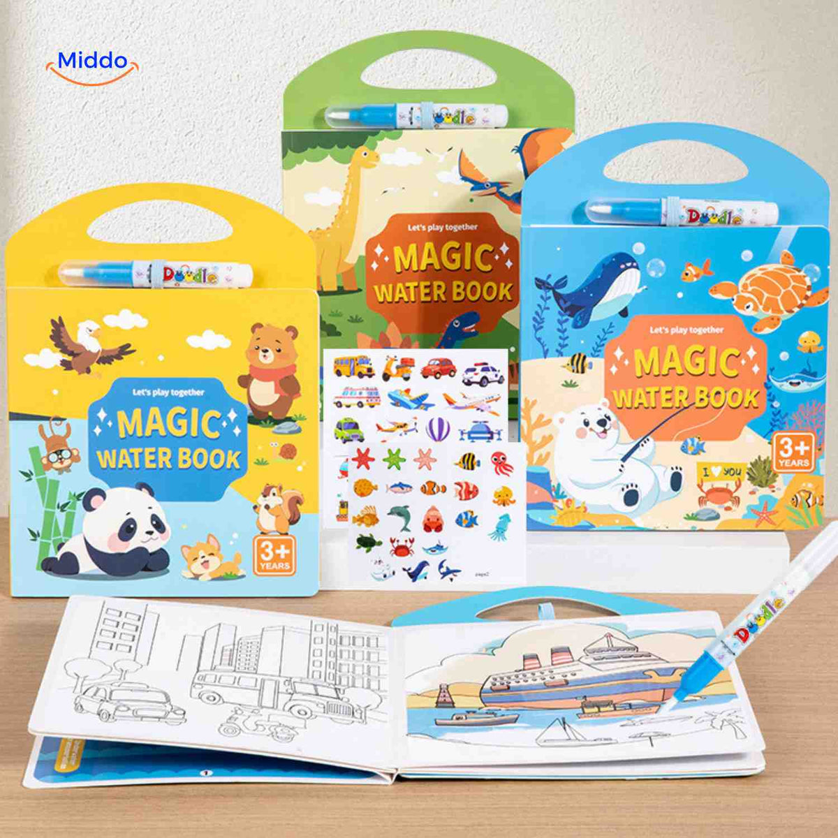 Livre de coloriage AquaDraw à l’eau réutilisable pour enfant, vue 20