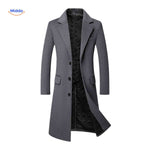 Ashford Wol Trench grijze jas met gewatteerde voeringwww.middo.nl