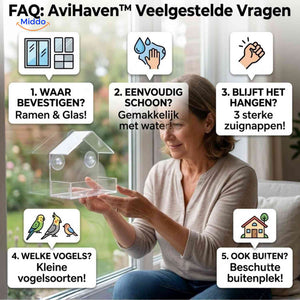 Mangeoire AviHaven transparente à ventouses pour oiseaux, vue 08