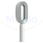 Grijze Bestie haarborstel op witte achtergrond