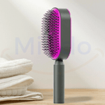 Paarse Bestie haarborstel op standaard