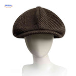 Blinderstyle Cap bruine gestreepte cabby muts www.middo.nl