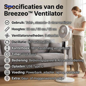 Ventilateur Breezeo silencieux et réglable, caractéristiques, réglable, vue 8
