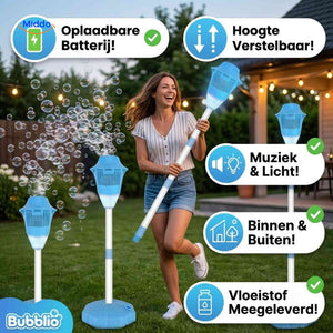 Machine à bulles Bubblio rechargeable avec LED et musique, sans fil, vue 8