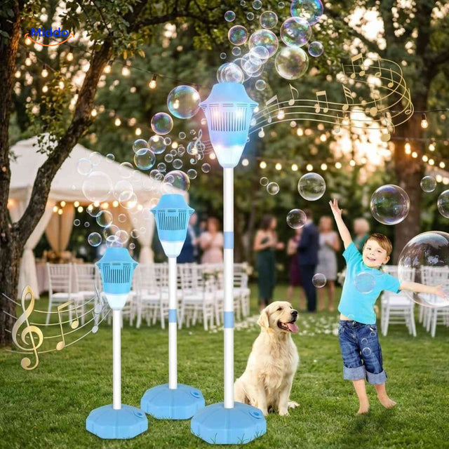 Machine à bulles Bubblio rechargeable avec LED et musique, réglable, vue 1