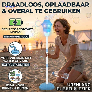 Machine à bulles Bubblio rechargeable avec LED et musique, réglable, vue 6
