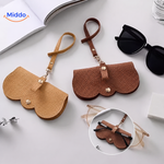 CompactVision™ - Étui à Lunettes en Cuir Élégant | Protection Stylée pour Lunettes de Lecture et Lunettes de Soleil