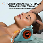 NeckEase™ Coussin de Massage | Massage par pétrissage, EMS & thermothérapie