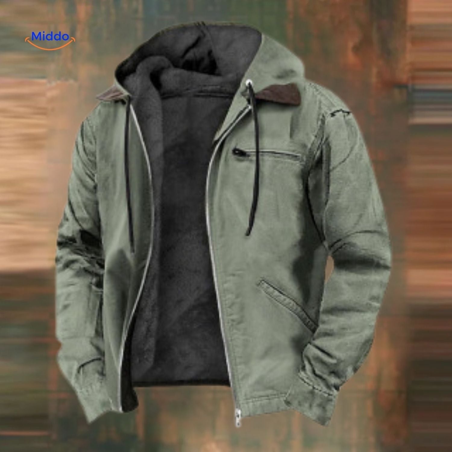 ColorFusion Hoodie marron avec capuche et doublure middo