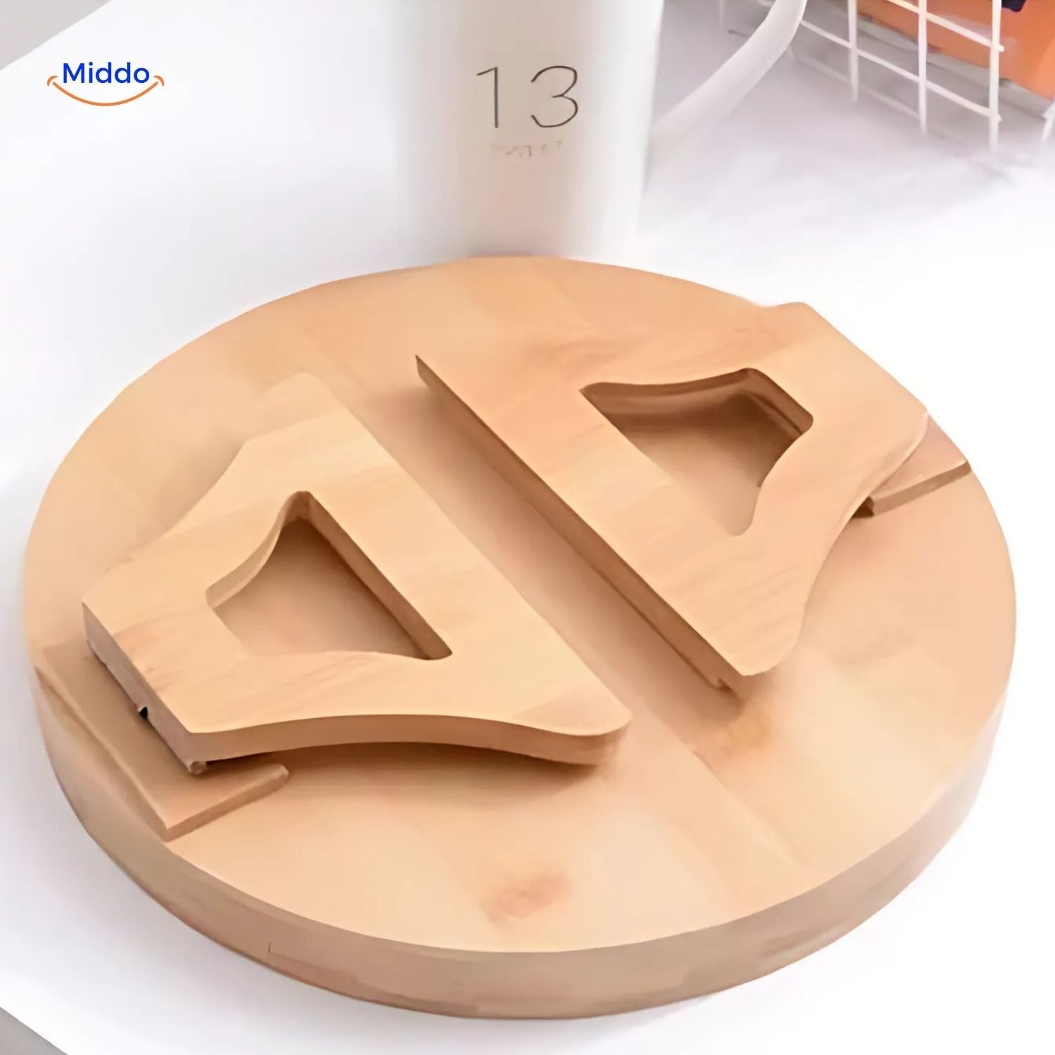ComfyGrip Sofatafel pliable avec des détails en bambou middo