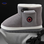 CozyFlex Chaussures Chauffantes gris avec LED rouge middo