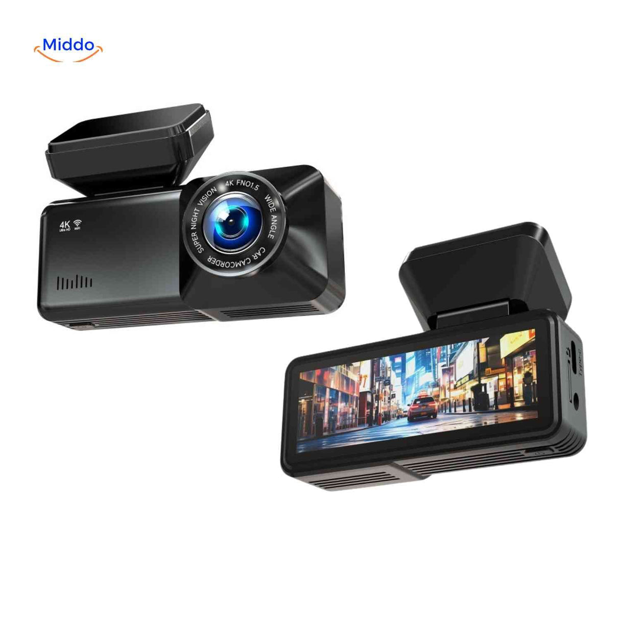 DriveGuard dashcam 4K caméra voiture grand angle en enregistrement