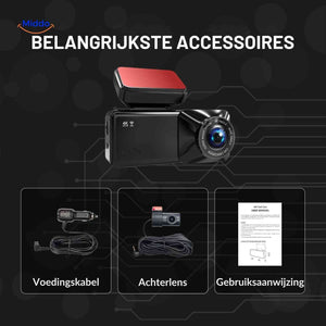DriveGuard dashcam accessoires avec caméra arrière câble et manuel
