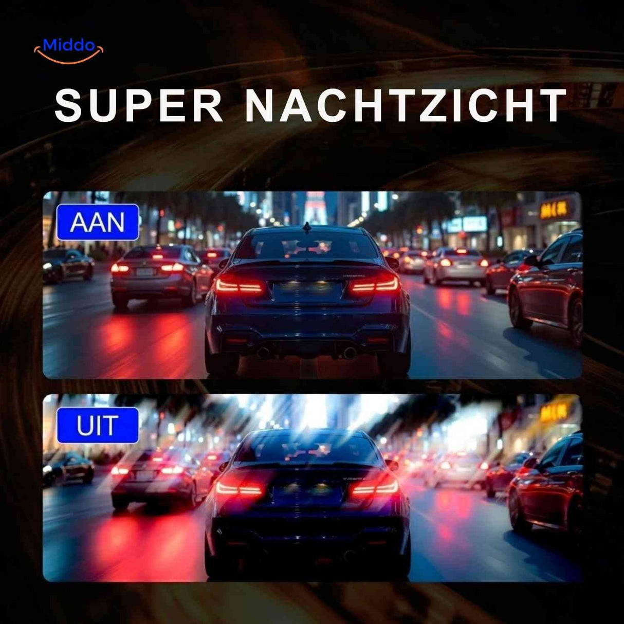 DriveGuard dashcam vision nocturne avec images claires dans l’obscurité