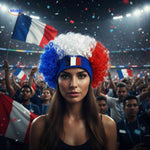 Flagora Perruque boucles français drapeau perruque fan événement sportif www.middo.fr