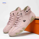 Flexura Schoenen roze leren heren sneakers trendy www.middo.nl