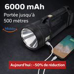 PowerBeam™ Lampe de Recherche | LED, Long Portée, Rechargeable & Portable