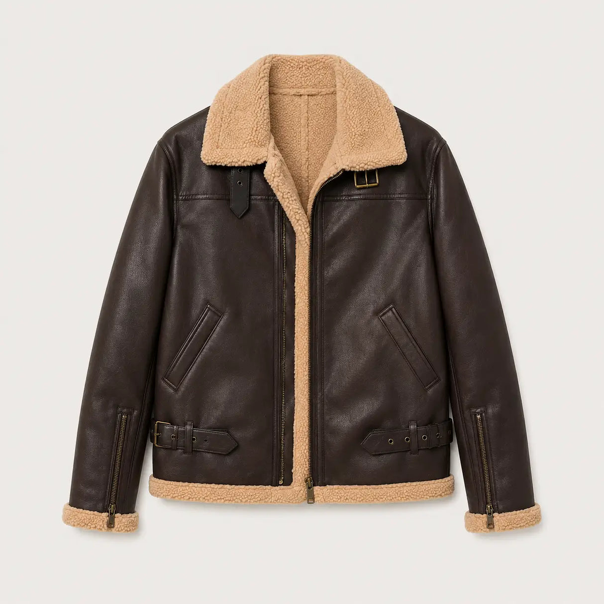 Furvello veste homme effet cuir doublée vue arrière